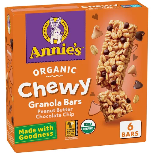 Miniatura 14 de Annie's Barras de granola masticables orgánicas, chispas de chocolate, 12 unidades (paquete de 6)