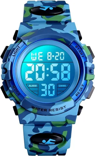 Dayllon Kids Digital Watch Outdoor Sports 50M Waterproof Electronic Watches Alarm Clock 1224 H Stopwatch Calendar Boy Girl Wristwatch