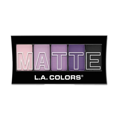Miniatura 2 de L.A. COLORS Paleta de sombras de ojos mate de 5 colores, Cásmere Púrpura CEM473