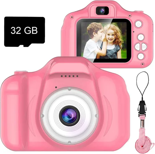 Miniatura 8 de Dylanto - Cámara de selfie infantil de video digital HD, el mejor regalo de cumpleaños para niñas de 3 a 9 años, juguete portátil para niñas de 3