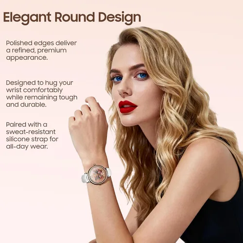 Miniatura 3 de TOZO S8 AMOLED - Reloj inteligente para mujer, pantalla HD a color de 1.32 pulgadas, reloj de seguimiento de la salud, auriculares inalámbricos A1