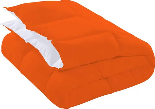 Miniatura 5 de BedDecor Edredón reversible de microfibra de alta calidad de 14.11 oz/m², relleno de microfibra de alta calidad, 600 hilos, sólido, 100% algodón