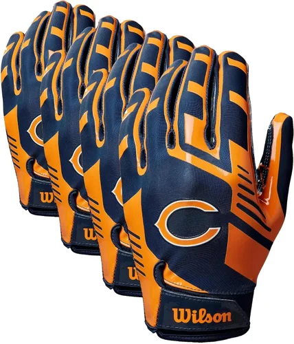 Miniatura 54 de Wilson NFL - Guantes de fútbol americano con ajuste elástico, tallas para jóvenes y adultos