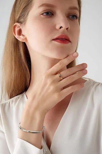 Miniatura 8 de WOWORAMA Pulseras deslizantes ajustables para mujer, pulsera de amistad para mujer, pulsera bolo de oro, oro blanco, oro rosa