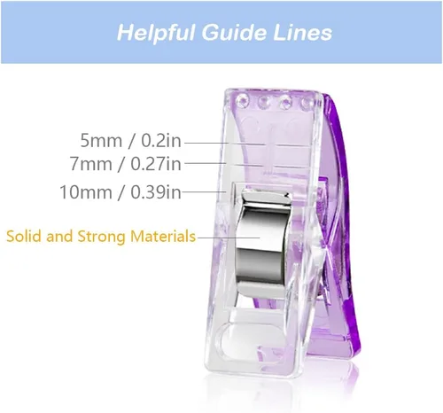 Miniatura 2 de 500 Piezas Clips Multiusos para Acolchado Clips de Costura Premium para Tela y Acolchado, Clips de Plástico para Manualidades, Clips de Edredón 500