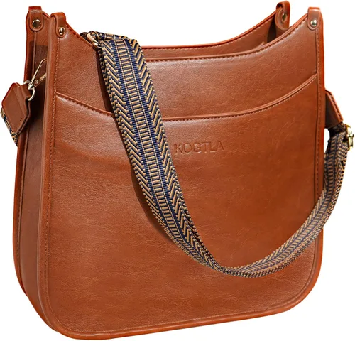 Miniatura 8 de KOGTLA Hobo Crossbody Leather Bags with Guitar Strap for Women