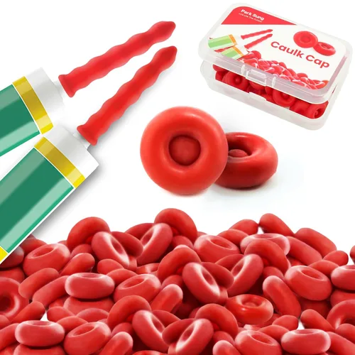 ParkSung 50 Piezas Tapas Protectoras de Calafateo con Caja de Almacenamiento - Tapas de Sellado de Látex para Tubos de Calafateo, Puntas de