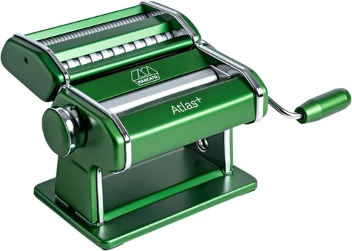 Miniatura 10 de Marcato Made in Italy Atlas+Pasta Machine, Chrome. Chrome Plated Steel & Aluminum Rollers, Double Cutter for Lasagna, Fettuccine & Spaghetti