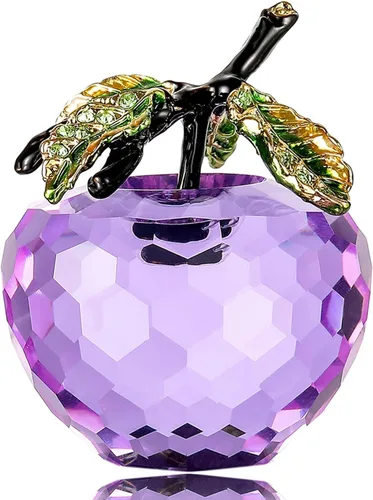 Miniatura 12 de Figura de manzana de cristal de Vie jeune, pisapapeles de estatua hecha a mano, adorno para decoración del hogar, artesanías de cristal