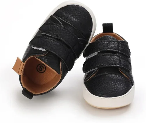 Miniatura 4 de Clowora Zapatos para bebés niños y niñas, suela de goma antideslizante, zapatos de cuna para recién nacidos, mocasines planos.