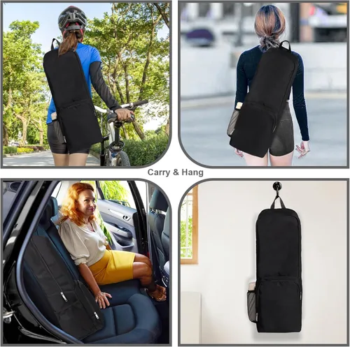 Miniatura 7 de Bolsa para Esterilla de Yoga con Bolsillo Lateral de Malla y Cremallera, Compartimento Exterior para Artículos Húmedos, Bolsa Ligera Impermeable