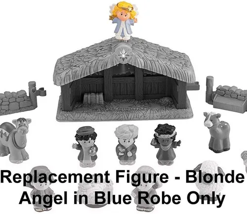 Miniatura 3 de Pieza de repuesto para Fisher-Price Little People Deluxe Christmas Story, Nativity Playset - J2404 - Figura de ángel de repuesto