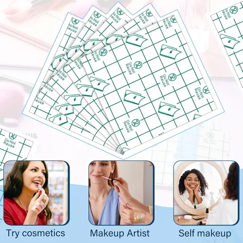 Miniatura 6 de 200 Paletas de manos de maquillaje de un solo uso, impermeable, paleta mezcladora de maquillaje, bandeja de mezcla desechable, cinta adhesiva