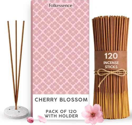 Miniatura 14 de Folkulture Varillas de incienso japoneses Paquete de 60 inciensos de madera de aloe premium Sin carbón, sin humo negro Aroma amaderado