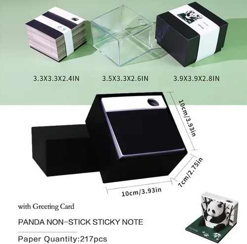 Miniatura 6 de Bloc de notas 3D, 217 hojas de papel creativo tallado panda arte 3D Notas adhesivas DIY Notes, decoración de escritorio, regalo