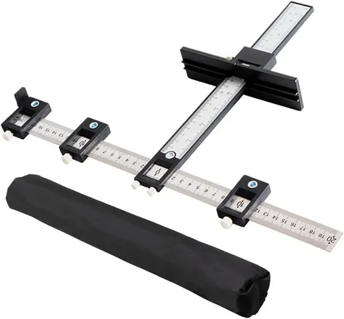 Miniatura 8 de Joywayus Taladro punzón localizador gabinete hardware plantilla plantilla carpintería herramienta de perforación precisa regalo del día del padre