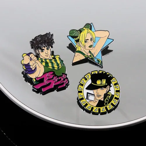 Miniatura 2 de JJBA JoJo - Broche esmaltado de anime Jotaro Jolyne Joseph para cosplay, regalos de Navidad para niños, niñas, adolescentes, mujeres y hombres