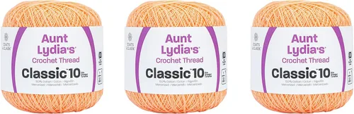 Miniatura 29 de Aunt Lydia Classic Crochet - Paquete de 3 unidades de 350y/1,049.9 ft - Blanco Antiguo