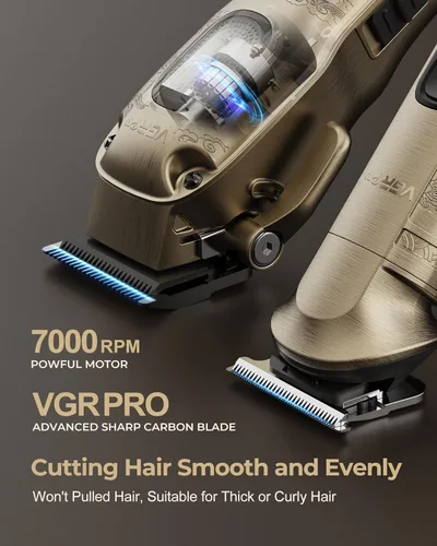 Miniatura 2 de Vgrpro Cortapelos para hombres profesionales, cortapelos inalámbricos para cortar el cabello, juego de cortapelos y recortadoras para hombres