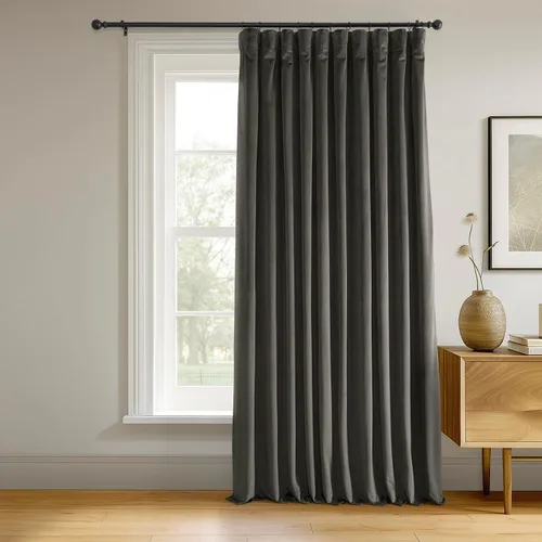 Miniatura 77 de HPD Half Price Drapes Cortinas Opacas Térmicas de Terciopelo Signature para Sala de Estar de 63 Pulgadas de Largo (1 Panel) con Bolsillo para Barra