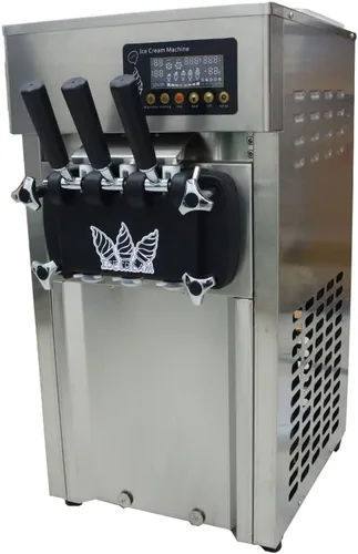 Máquina de helado de servicio suave comercial 3 sabor Máquina comercial del fabricante de helado con pantalla LED 3.5L*2 16-18L/H 110V 1.2kw acero