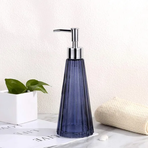 Miniatura 2 de YunNasi Dispensador de jabón con bomba, dispensador de jabón líquido recargable para encimera de baño, fregadero de cocina (azul)