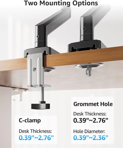 Miniatura 8 de MOUNTUP Soporte para computadora portátil para escritorio, soporte de monitor 2 en 1 con bandeja para laptop con capacidad para 2.2-22 libras