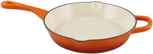 Miniatura 11 de Crock Pot Artisan - Sartén redonda de hierro fundido esmaltado, 8 pulgadas, color rojo escarlata