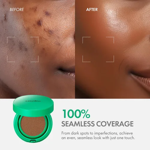 Miniatura 4 de Easydew Mela B Cojín de Ampolla Tonificante - 2 en 1 maquillaje coreano para el cuidado de la piel y la belleza facial - Base de cojín de cobertura