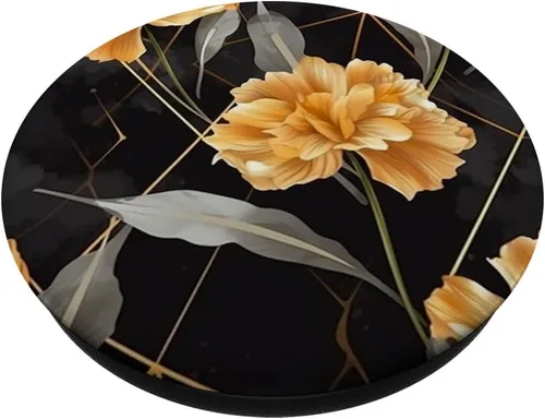 Miniatura 2 de Elegant Marigold Flower PopSockets Adhesive PopGrip