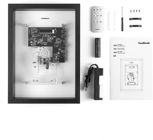 Miniatura 8 de Reproductor de CD vertical M1 para pared y escritorio, decoración de arte industrial transparente, transmisor Bluetooth de alta fidelidad