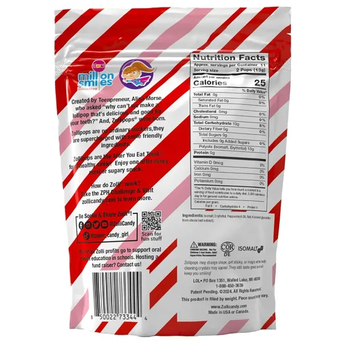 Miniatura 2 de Zollipops Clean Teeth Pops - Paletas sin azúcar, sin colorantes, aptas para dieta cetogénica y diabética, golosinas aprobadas por dentistas