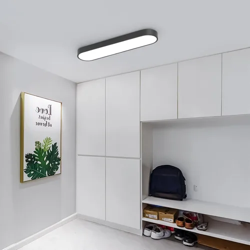 Miniatura 3 de Lámpara de techo lineal de 23.6 pulgadas, LED moderna de 40 W, lámpara de techo simple negra, iluminación de techo de perfil bajo para dormitorio