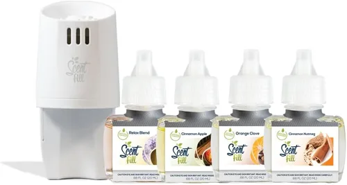 Miniatura 38 de Scent Fill Ambientador Enchufable de Naranja y Clavo, Repuestos de Aceite Perfumado, 2 Repuestos + Difusor