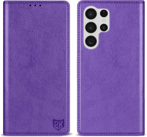 Miniatura 23 de ZZXX Funda tipo cartera para Samsung Galaxy S22 Plus con bloqueo RFID, soporte de ranura para tarjetas, funda protectora de cuero magnético fuerte