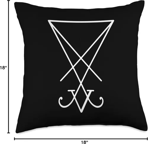 Miniatura 4 de Baphomet Occult Unholy Satanic Gifts 666 The Sigil of Lucifer (Sello de Satán), almohada de 18 x 18 pulgadas, multicolor
