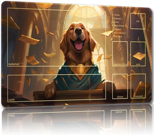 Miniatura 8 de Tapete de juego para MTG con bolsas de almacenamiento gratis, tapete de juego de 24 x 14 pulgadas TCG y alfombrillas de juego de mesa para cartas