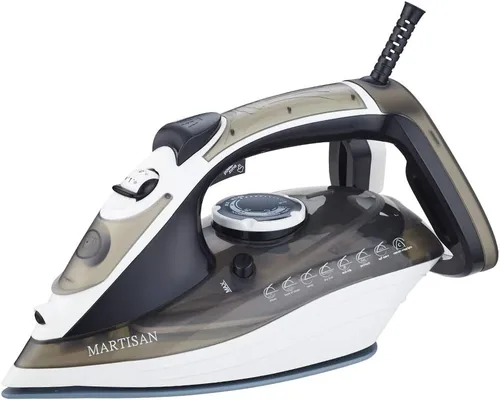 Miniatura 9 de Martisan Steam Iron Lite, 1600 W, calentamiento rápido de 15 segundos, suela adicional para reserva de calor, temperatura ajustable precisa, panel