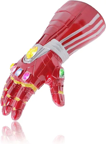 Miniatura 4 de Red Infinity Gauntlet with Removable Gems Infinity Gloves LED Gem Three Lighting Modes Halloween Cosplay Prop