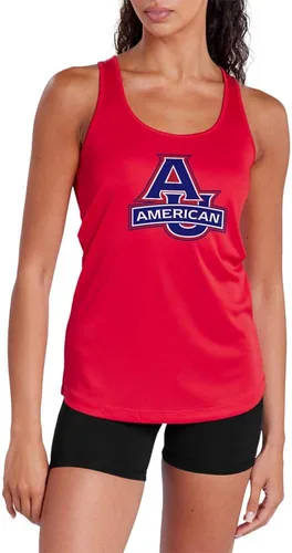 Miniatura 503 de Camiseta deportiva sin mangas oficial de NCAA Collegiate para mujer, con espalda cruzada, colección con logotipo primario