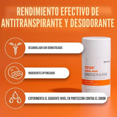 Miniatura 2 de Carpe Desodorante de fuerza clínica + antitranspirante, barra sólida de grado clínico, combate la sudoración excesiva de las axilas + hiperhidrosis