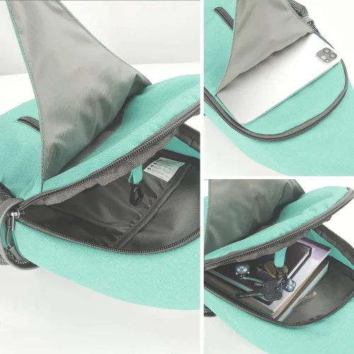 Miniatura 142 de WATERFLY Bolsa pequeña de senderismo: mochila cruzada para el pecho, mochila para hombres y mujeres con correa de hombro agradable a la piel