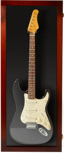 Miniatura 25 de PENNZONI Vitrina para guitarra eléctrica, estuche acrílico para guitarra eléctrica, soporte de pared, estuche de pared para guitarra hecha de marco
