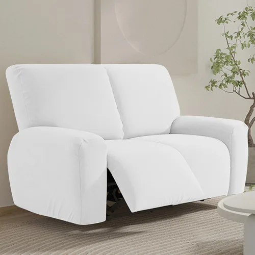 Miniatura 13 de vctops Fundas para sofá reclinable de 3 cuerpos, de punto, elásticas, suaves, lisas, antideslizantes, para sofá, protector de muebles con parte