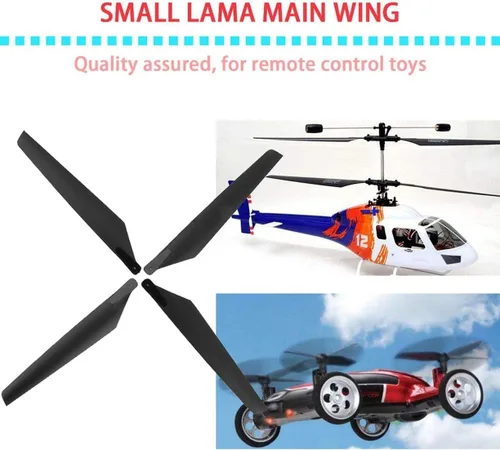 Miniatura 7 de 4 cuchillas principales negras para LAMA V3 V4/walkera 5-8 RC helicópteros AH6 vehículos controlados por aplicación y control remoto