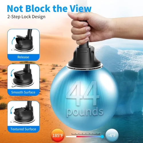 Miniatura 7 de APPS2Car Soporte magnético para teléfono de coche [6 imanes fuertes], soporte para teléfono celular de coche [ventosa], soporte de teléfono