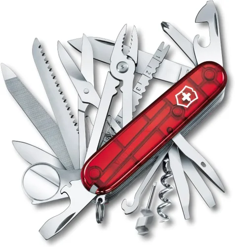 Miniatura 4 de Victorinox Swiss Champ Wood, Swiss Army, Cuchillo de bolsillo multifuncional 33 funciones, multiherramienta suiza