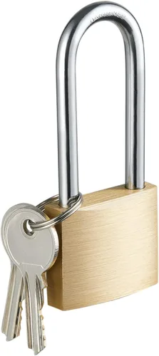 Guliffen Cerradura y llave de latón macizo, cerradura de almohadilla con cuerpo de 1-9/16 pulgadas (1.575 in) de ancho, 2-1/2 pulgadas. Candado de