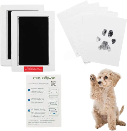 Miniatura 10 de Green Pollywog Clean Touch - Almohadilla sin tinta No tóxico, extra grande Kit de huellas y huellas de manos para bebés Tinta segura para Kit