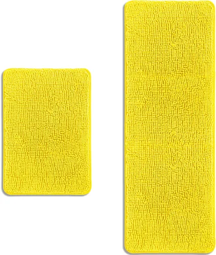 Miniatura 298 de Alfombra de baño pequeña de 12 x 18 pulgadas, lavable y absorbente, antideslizante, alfombra de baño de felpilla gruesa y suave para baño, ducha